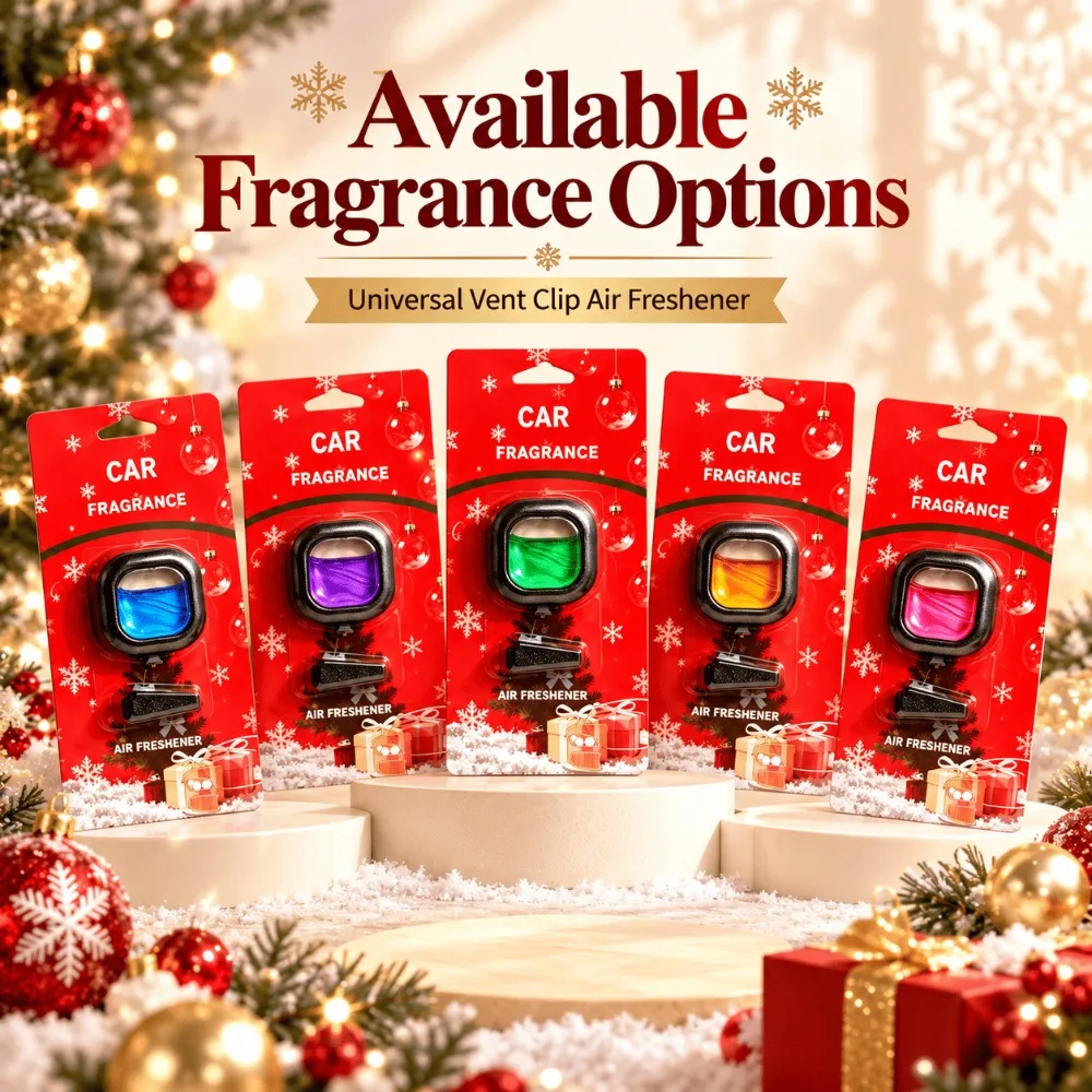 Christmas Car Air Freshener For Universal Vehicles Vent Clip Perfume Fragrance Interior Odor Remover Auto Accessories Gift Decor