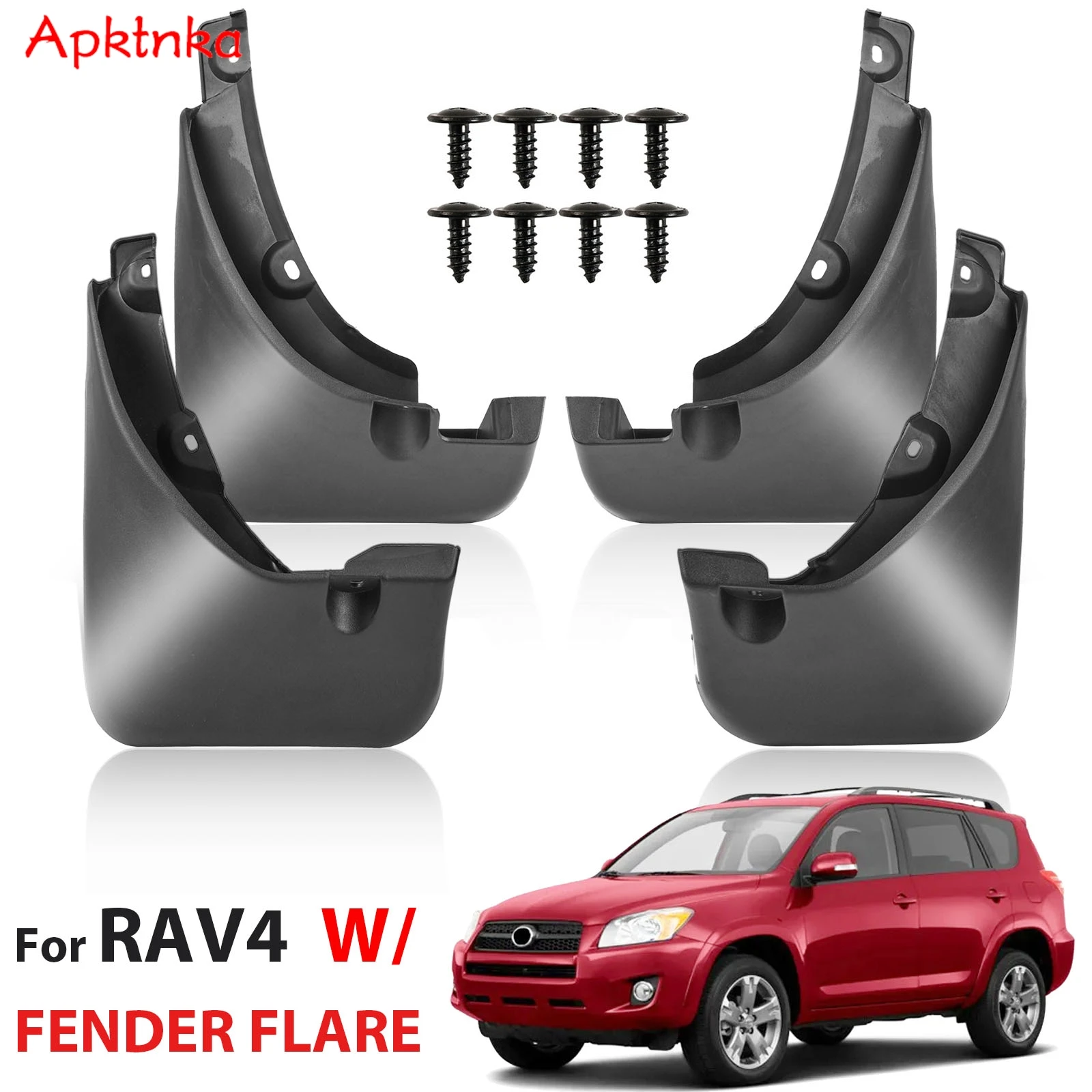 4 Piezas de Guardabarros para Toyota RAV4 XA30 2006-2012 con Guardafangos Delanteros y Traseros, Protectores Contra Salpicaduras 2007 2008 2009 2010 2011