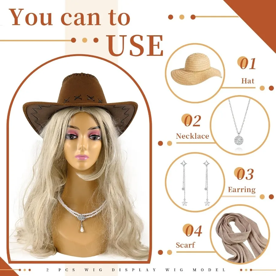 Leinuosen 2 أنثى عارضة أزياء واقعية رئيس للشعر المستعار 19 نابض بالحياة البلاستيك القزم رئيس عرض رؤساء للنظارات الشمسية أقراط يهودي