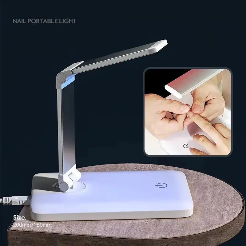 Foldable Desktop Nail Lamp for Nail Salons Cure and Quick-Dry Lamp for Nail Tips, Gel Polish and Artificial Nails