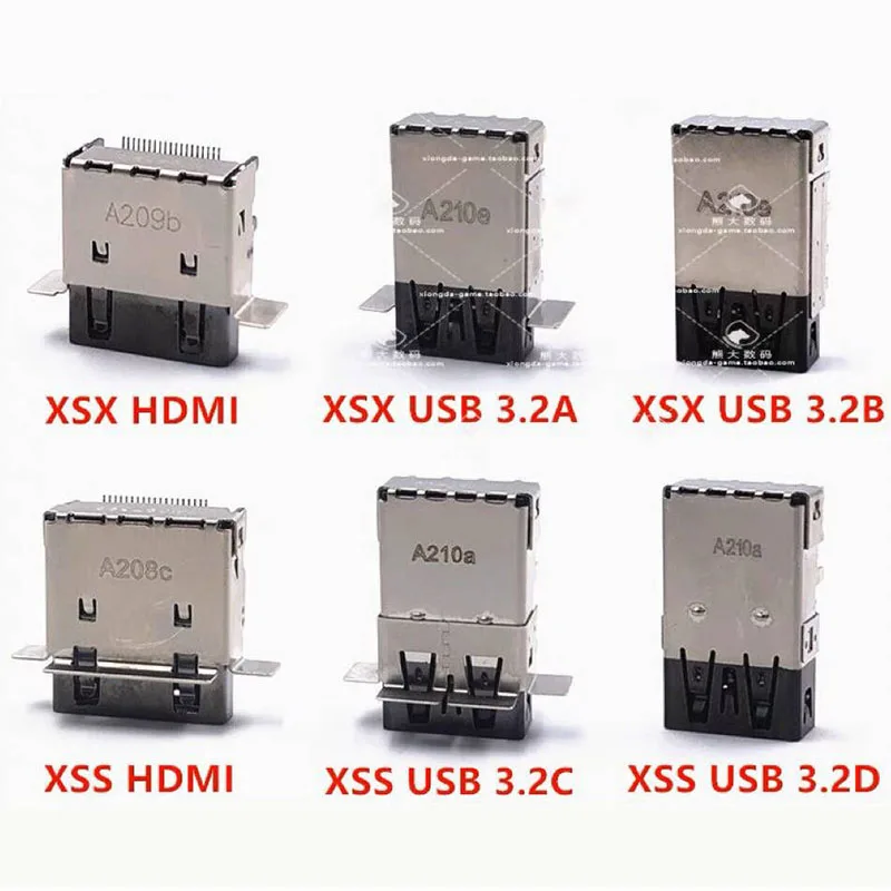 

10pcs/lot for Xbox Series S X Hdmi Socket Port XSX USB 3.2A 3.2B Socket XSS 3.2C 3.2D USB Charging Connector