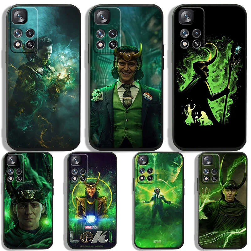 

Marvel Loki Cool For Redmi Note 13 12 Turbo 11T 11P 11E 11S 10T 10S 10 9 Pro Plus Max Silicone Black Phone Case