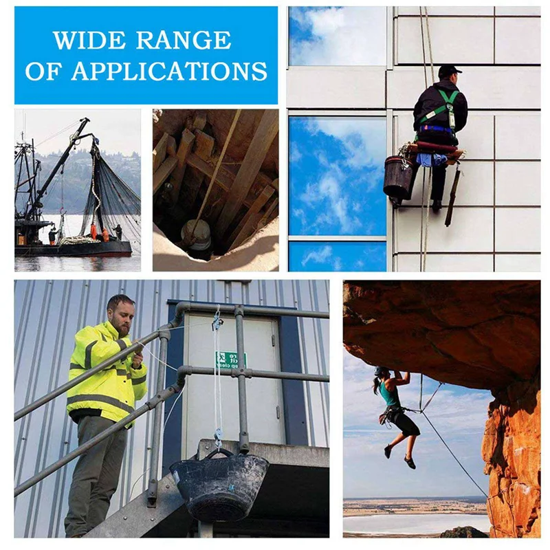 FAST-24PCS Single Pulley Block M15 Stainless Steel Small Pulley Roller For Rope Cord In Outdoor 360°Swivel Silver Pulley