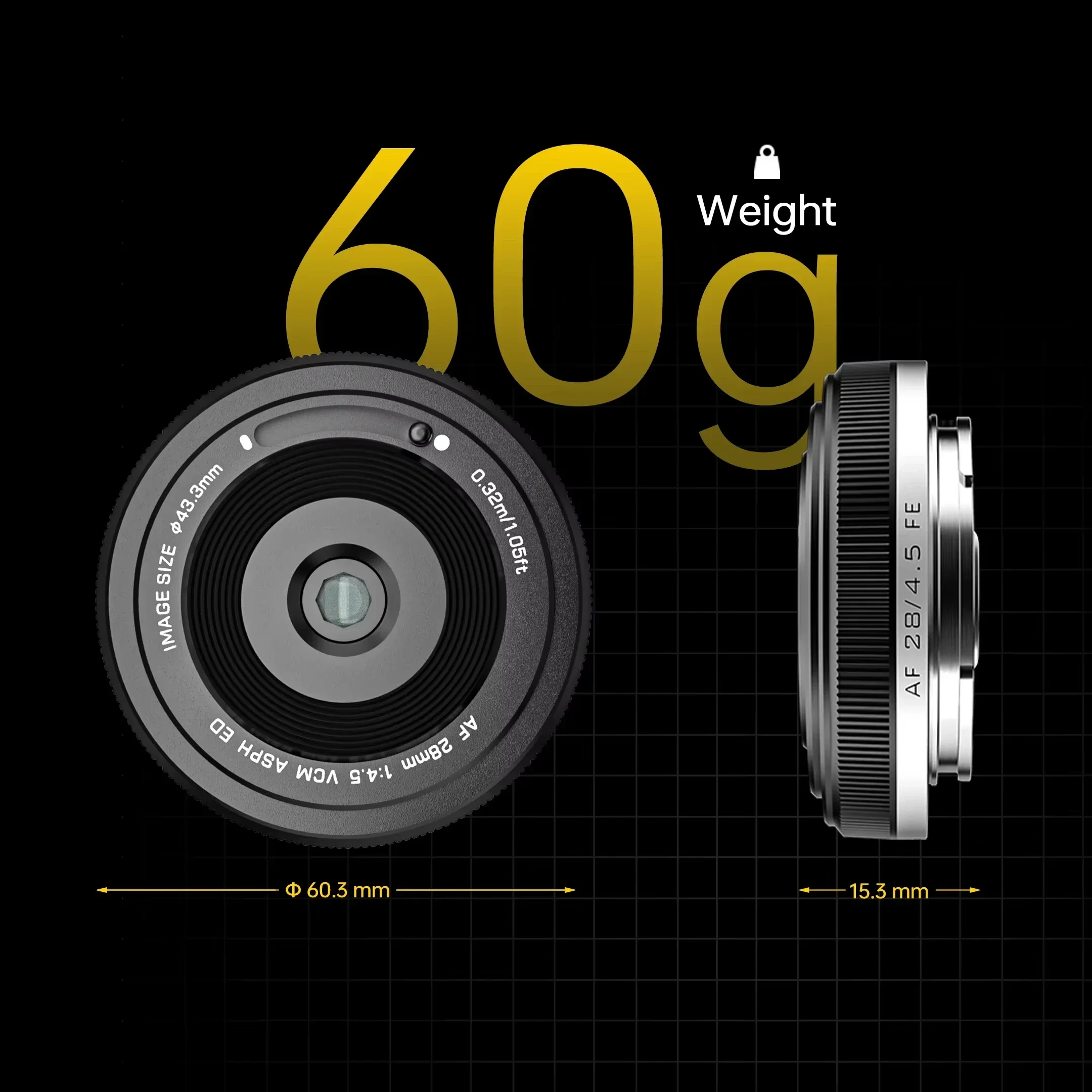 عدسة Viltrox 28 مم f4.5 ذات الإطار الكامل لعدسة الفطائر Sony FE-Mount