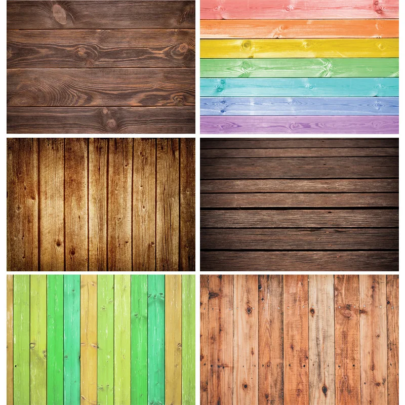 SHENGYONGBAO Wooden  Photography Background Wood Plank Texture Newborn Baby Portrait Photocall Photo Backdrops Prop MXX-H6