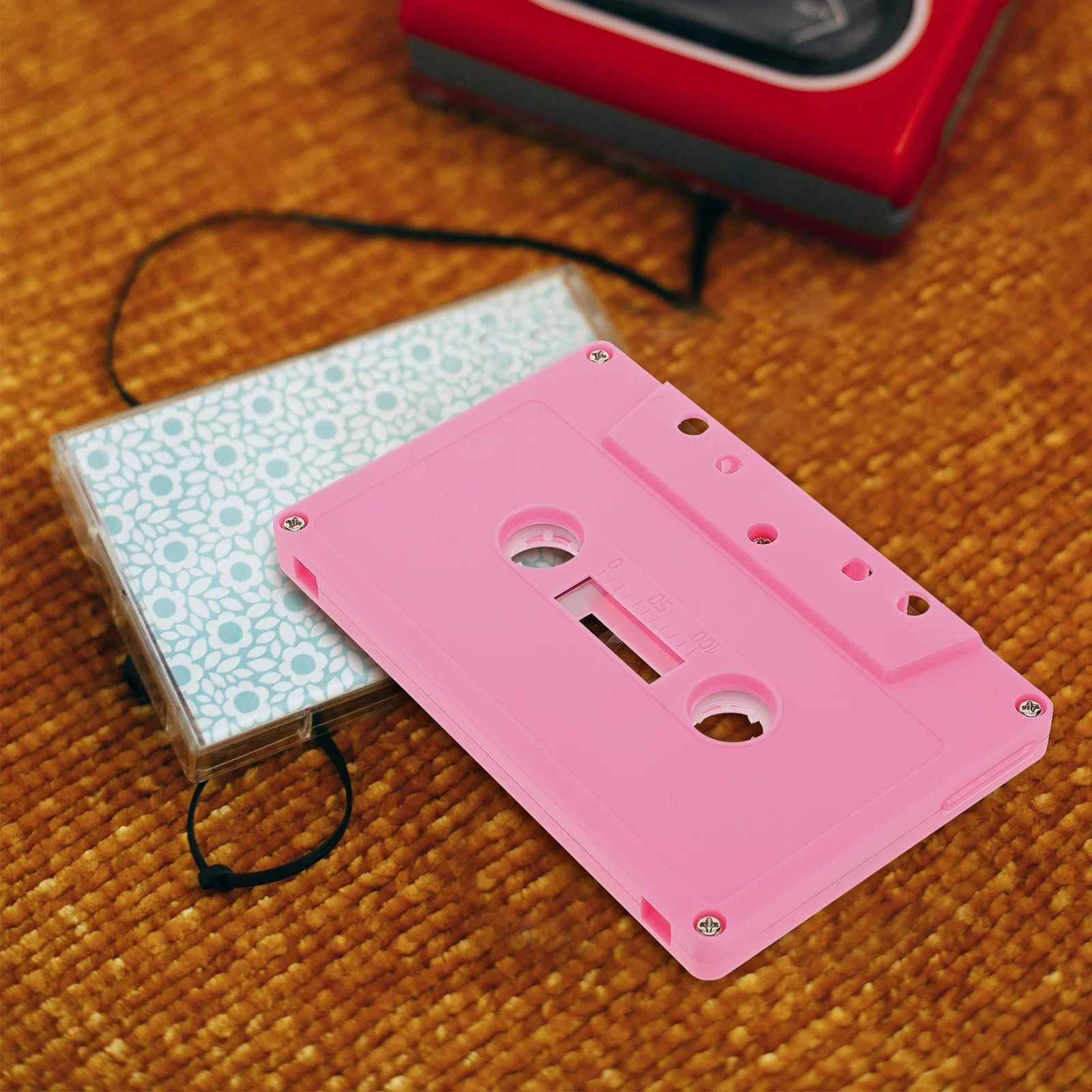 

2Pcs Retro Style Blank Cassette Tape Decor Colorful Audio Tape for Creative DIY Projects Music Event Decorations Shelf Desk