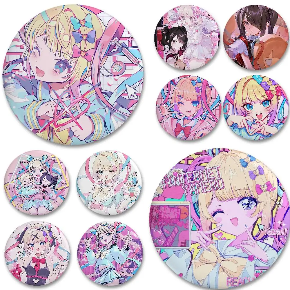 NEEDY GIRL OVERDOSE Badges Tinplate Soft Button Pin Brooch Metal Badge Custom Jewelry Accessories Hat Bag Lapel