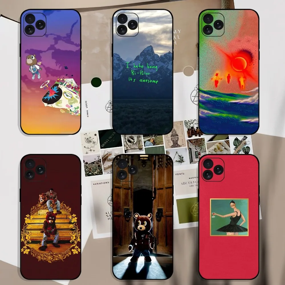 K-Kanye West Albums Phone Case For iPhone 8 11 12 13 14 15 Mini X XR XS PRO MAX Plus Shell