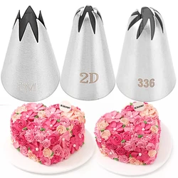 BCMJHWT 1/2/3pcs Rose Pastry Nozzles Cake Decorating Tools Flower Icing Piping Nozzle Cream Cupcake Tips Baking Accessories