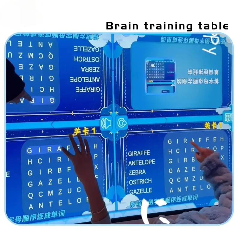 OEM ODM Factory 43 55 Inch Game Table with Touch Screen All in One PC Brain Training Interactive Desk Suitable for Kids