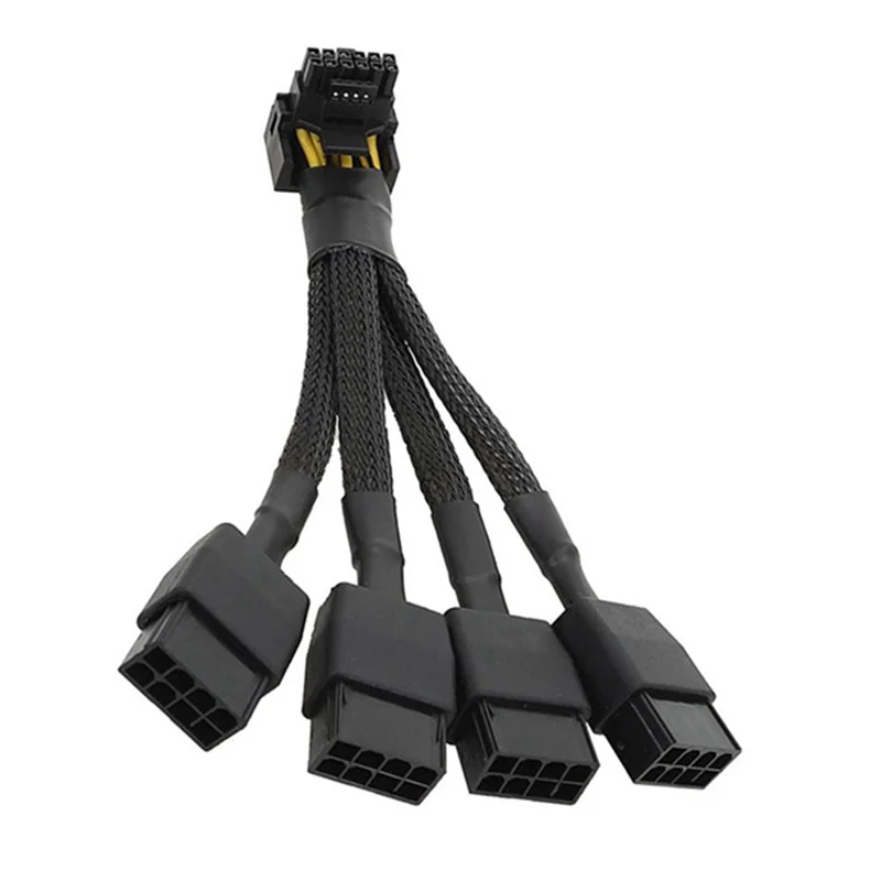 2PCS 4X8 Pin PCI-E to 16 Pin Graphics Card Power Cable 12VHPWR Connector Adapter Cable for GPU RTX4090 RTX4080