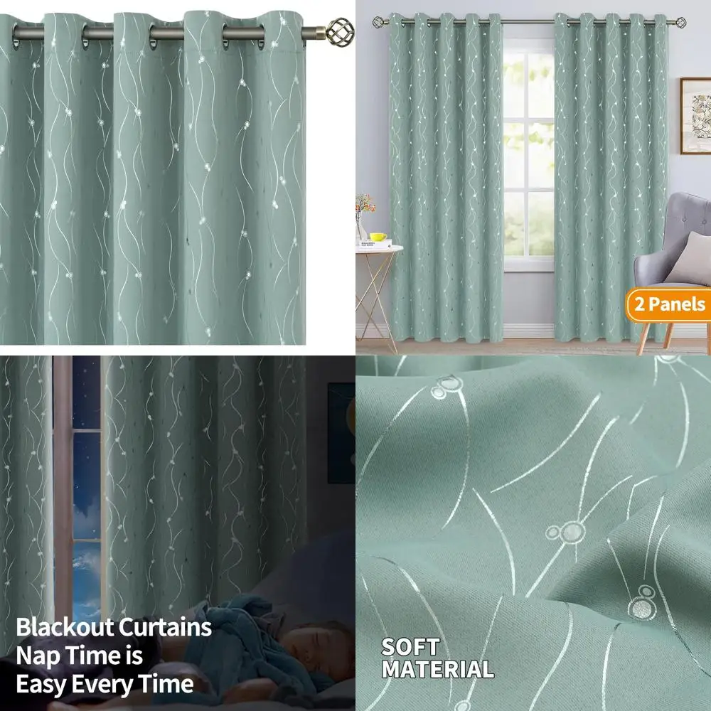 

60 широких штор с термоизоляцией и в горошек, набор из 2 панелей, 60x84 для спальни/гостиной