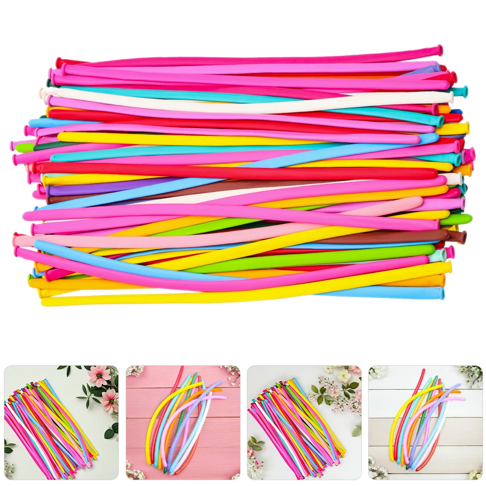 

100Pcs Balloons Long Balloons for Birthday Wedding Party Balloon Twisting DIY Balloon Decorations Cartoon Shapes