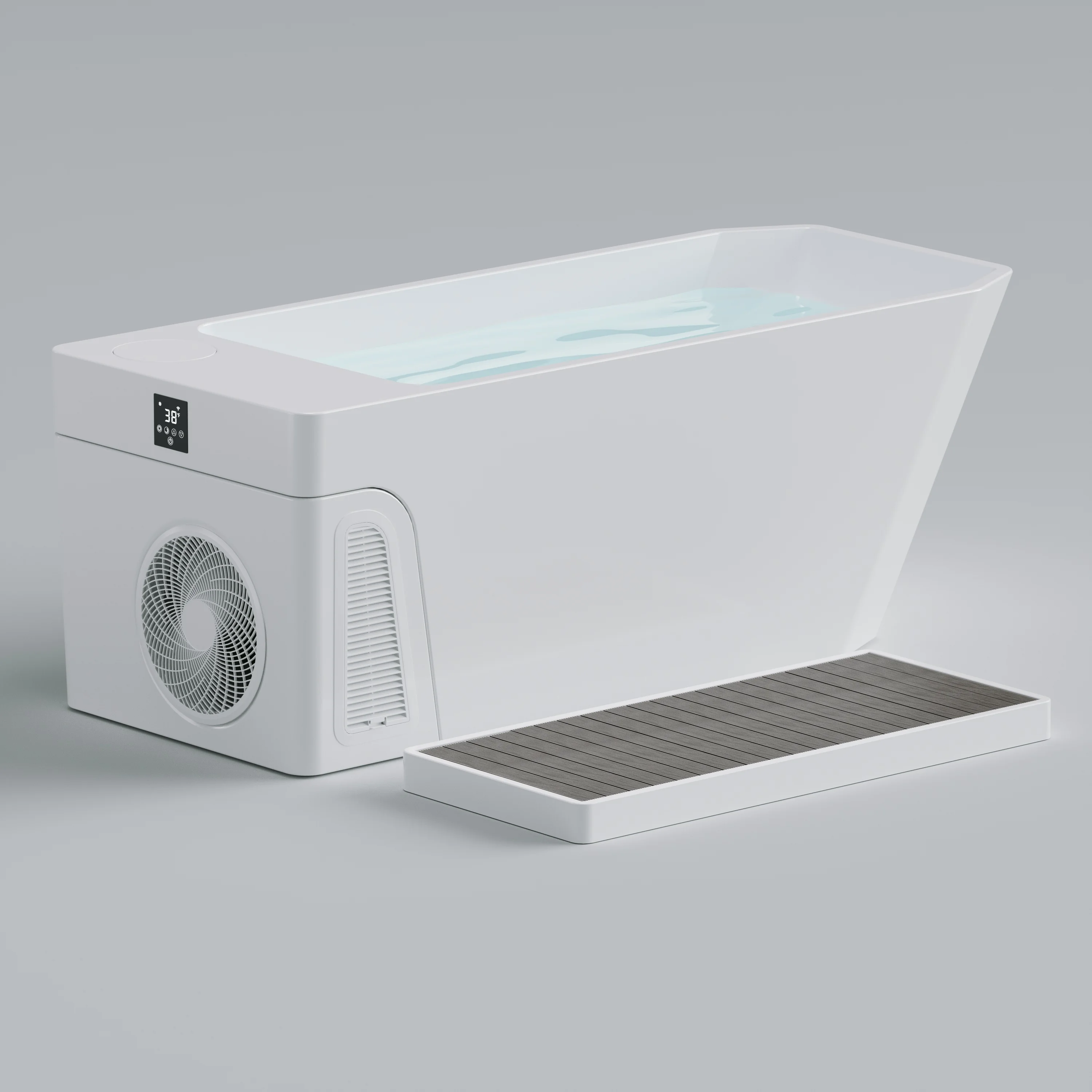 

High-Quality Minimalist Style Wifi Control Acrylic Ozone Chilled Tub All In One Recovery Ice Bath Cold Plunge Integral Bathtub