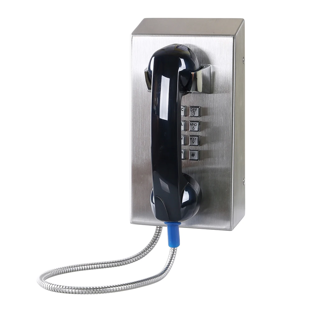 Robust Campus Emergency Phone, Coinless Payphone with Armoured Handset,Vandal Proof Telephone