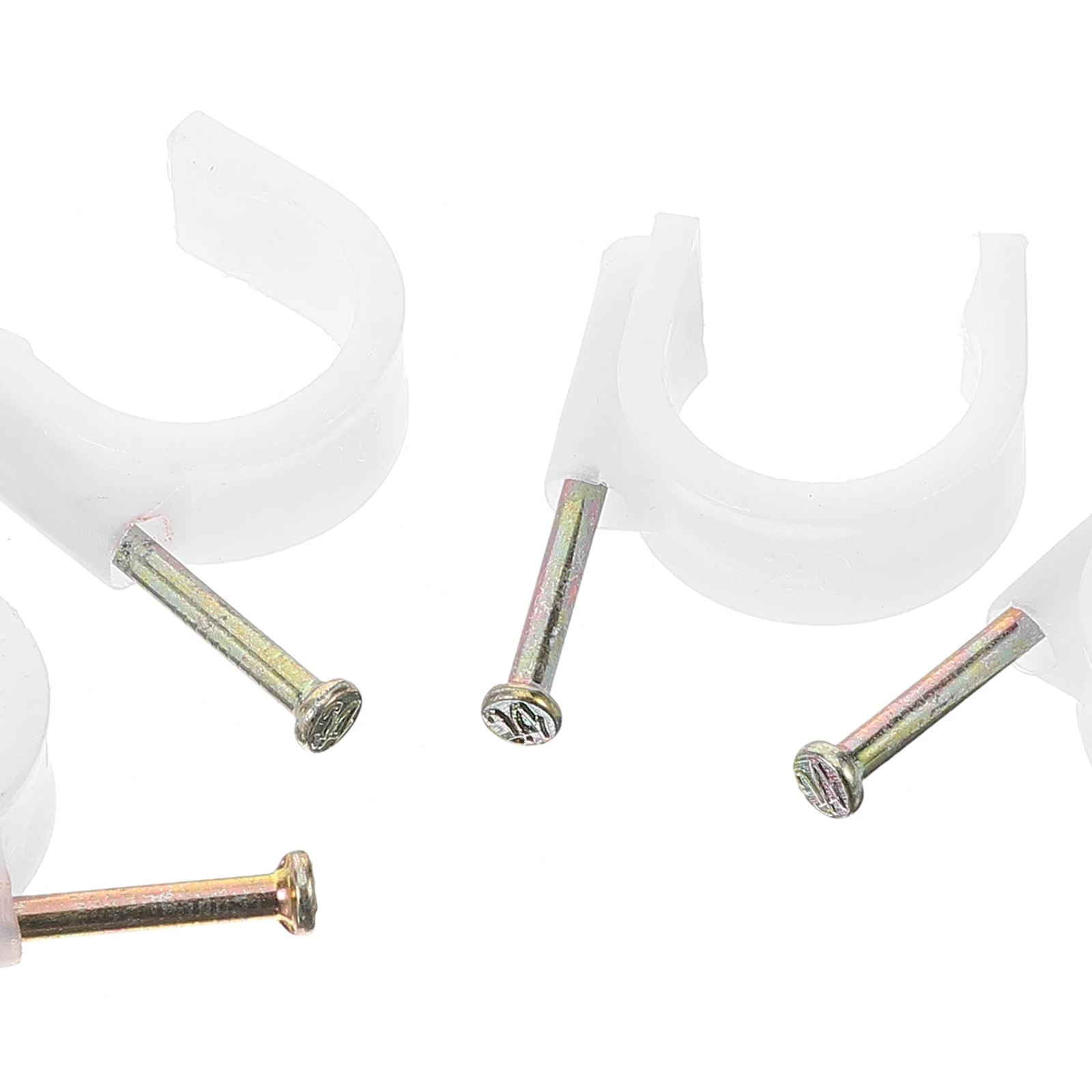 

50 Pcs Cable Fastener Pipe Hook Ethernet Holder White Electric Wire Clips Coax