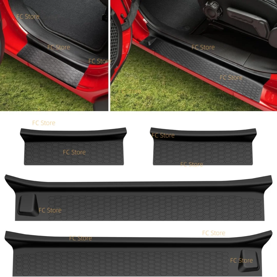 Door Sill Guards Kit Fit for 2018-2025 for Jeep for Wrangler JL Unlimited, Door Sill Protector for 2020-2025 for Gladiator