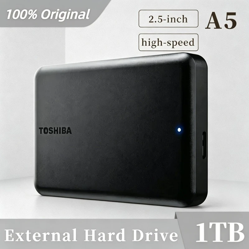 

For Toshiba A5 Series Small Black Portable Hard Drive High-Speed USB 3.2 Gen1 500GB 1TB Compatible For Mac