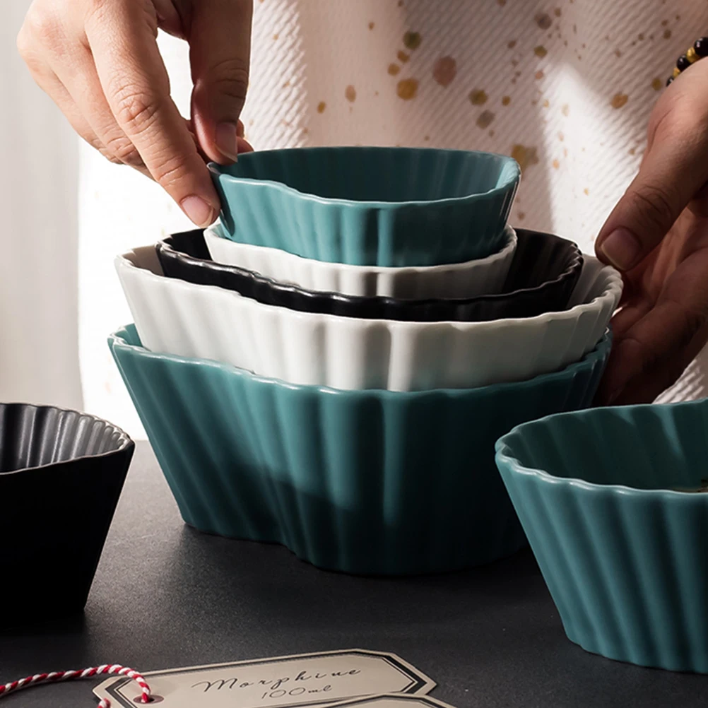 1 قطعة وعاء السيراميك على شكل قلب لون عشوائي الإبداعية الحلوى سلطة الفاكهة تخدم السلطانية لجمع الأسرة حفل زفاف