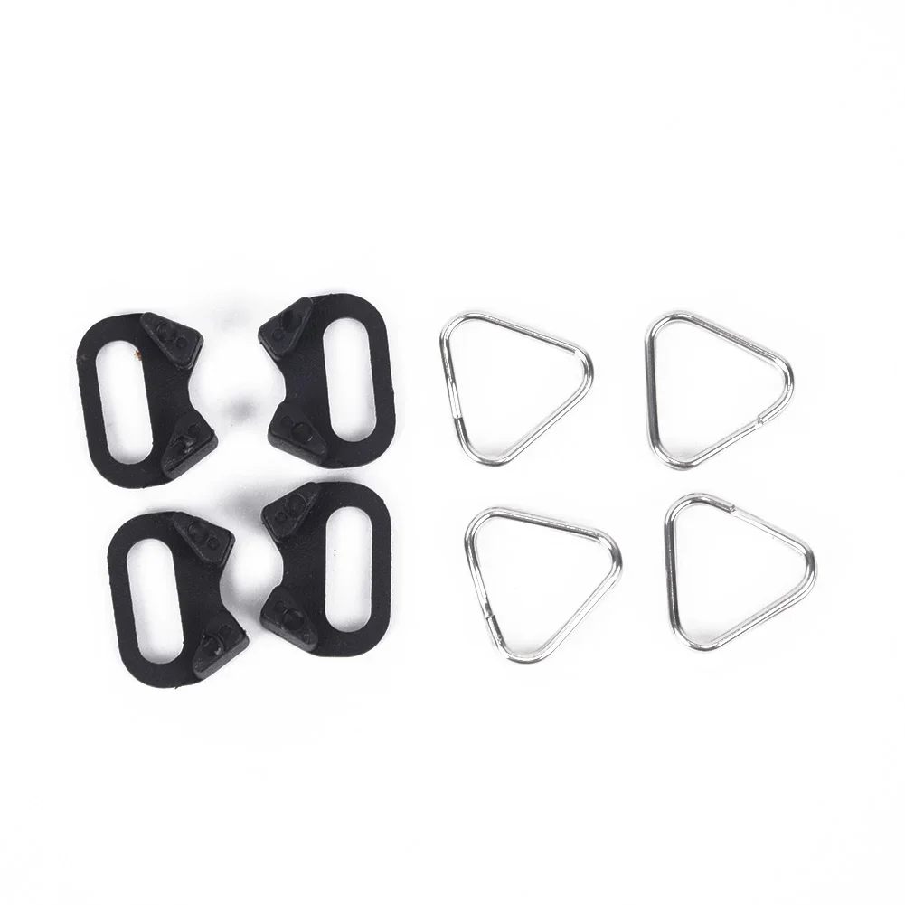 4Pcs Triangular Split Rings For Camera Back Belt Strap Buckle Accessory Belt Strap Buckle Accessories Metal Ring Protector Pad