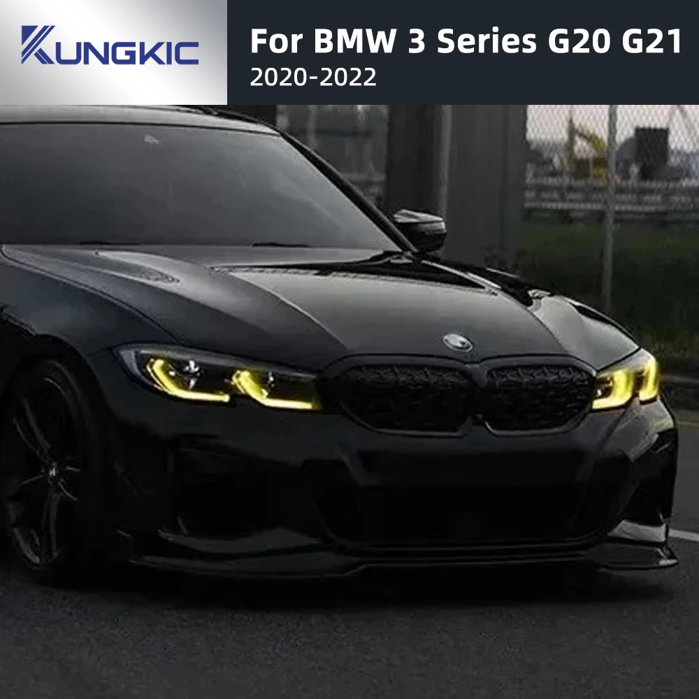 

Для BMW G21 320i 330i CSL 3 серии G20 2020 2021 2022 годов выпуска лазерные фары с желтыми лимонными ангельскими глазками DRL-панелями янтарного дневного света