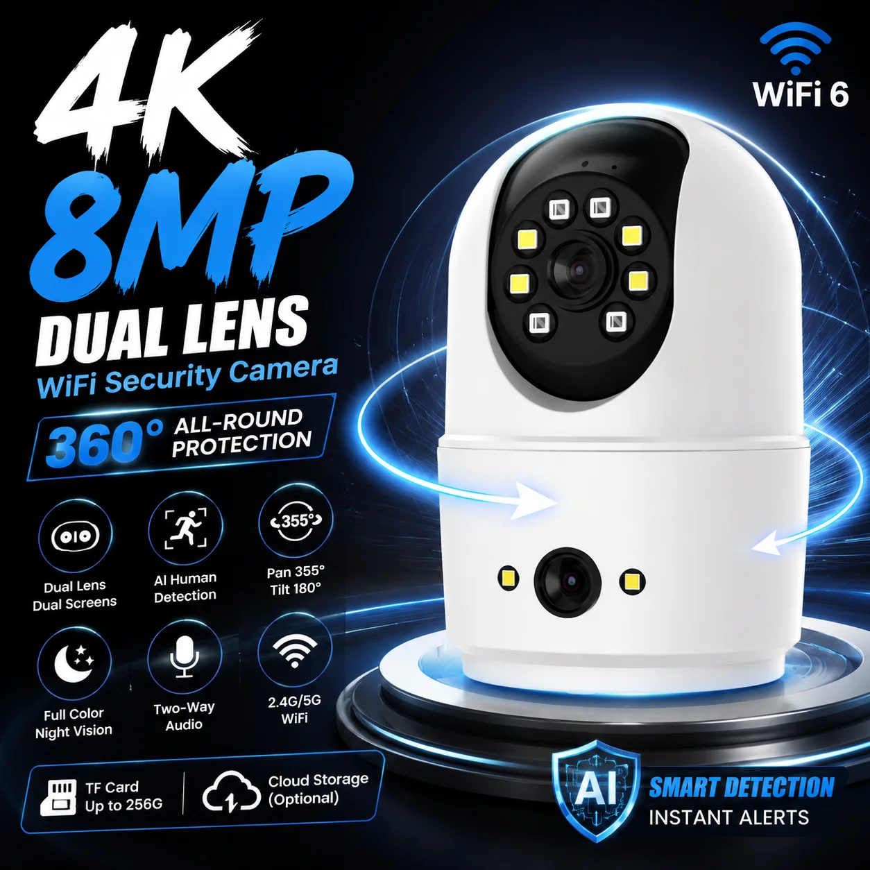 8mpデュアルスクリーンベビーモニターカメラ-ai-ptz-wifi-室内セキュリティカメラ-自動追跡-人間検知-双方向音声-ホームcctv