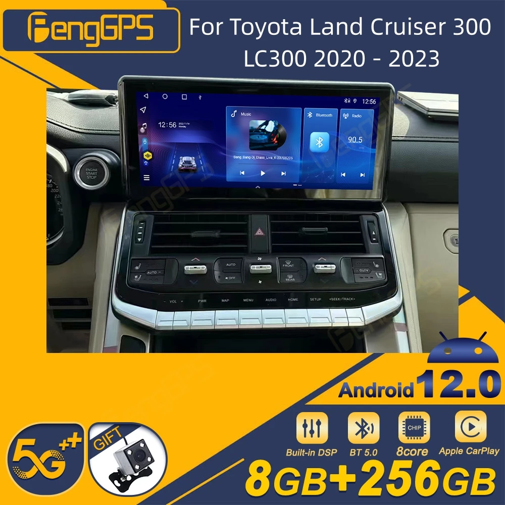 

For Toyota Land Cruiser 300 LC300 2020 - 2023 Android Car Radio 2Din Stereo Receiver Autoradio Multimedia Player GPS Navi Head