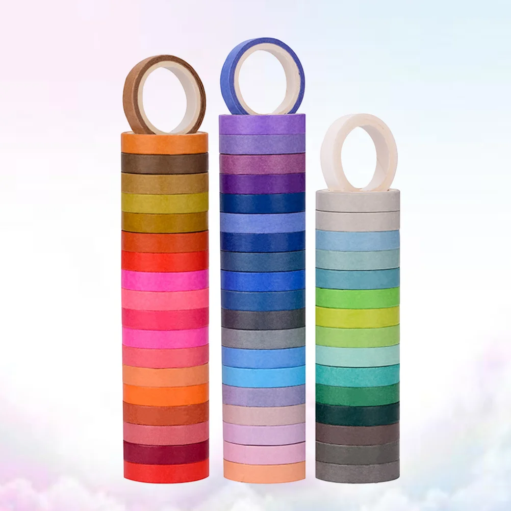 

60 Roll Lovely Washi Tape Assorted Design Sticky Paper Roll for Home Decor Party Stationery Craft DIY Projects