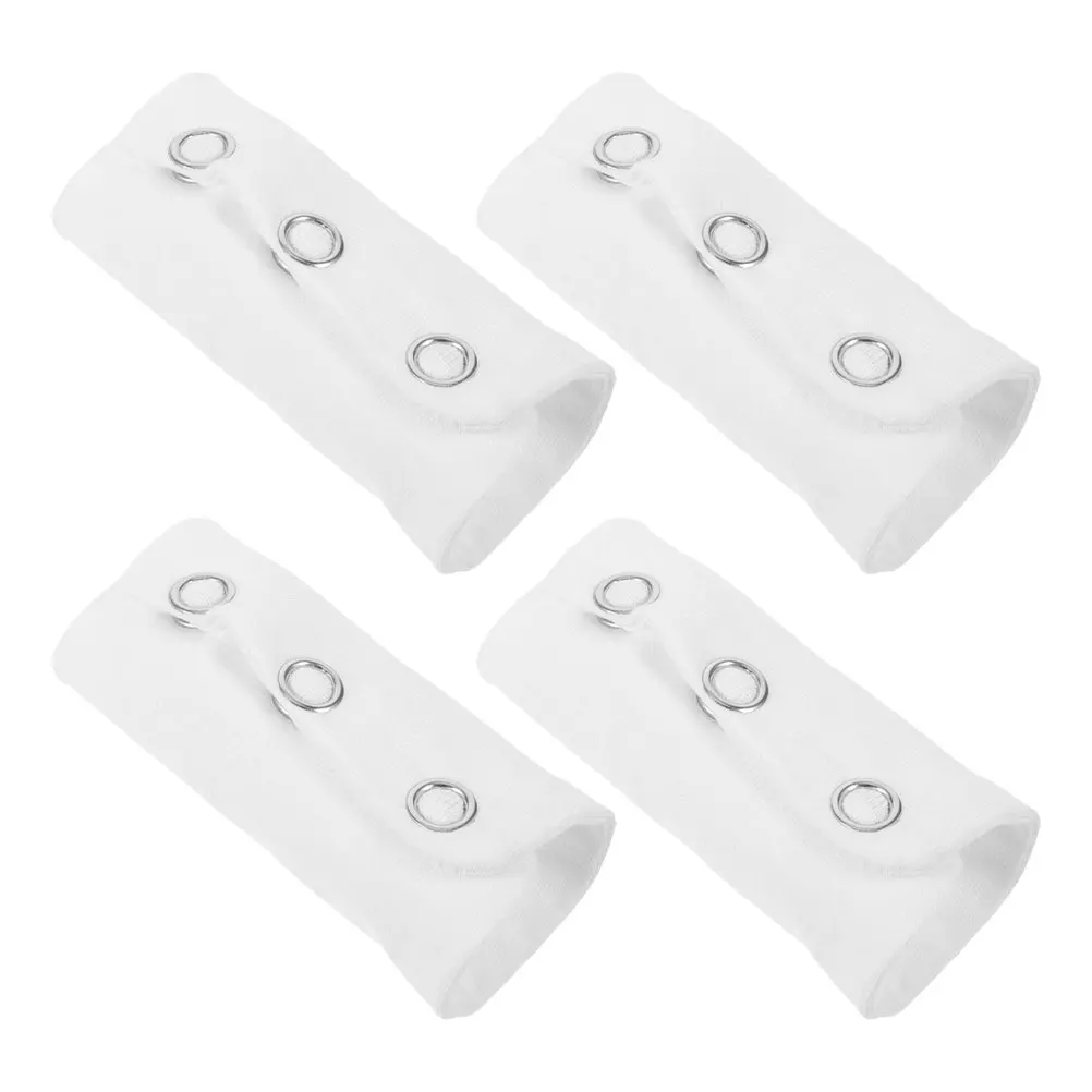 

4pcs Baby Bodysuit Extender Jumpsuit Extensions White Fabric Snap Romper Lightweight Cozy Comfortable Dual Layer Design