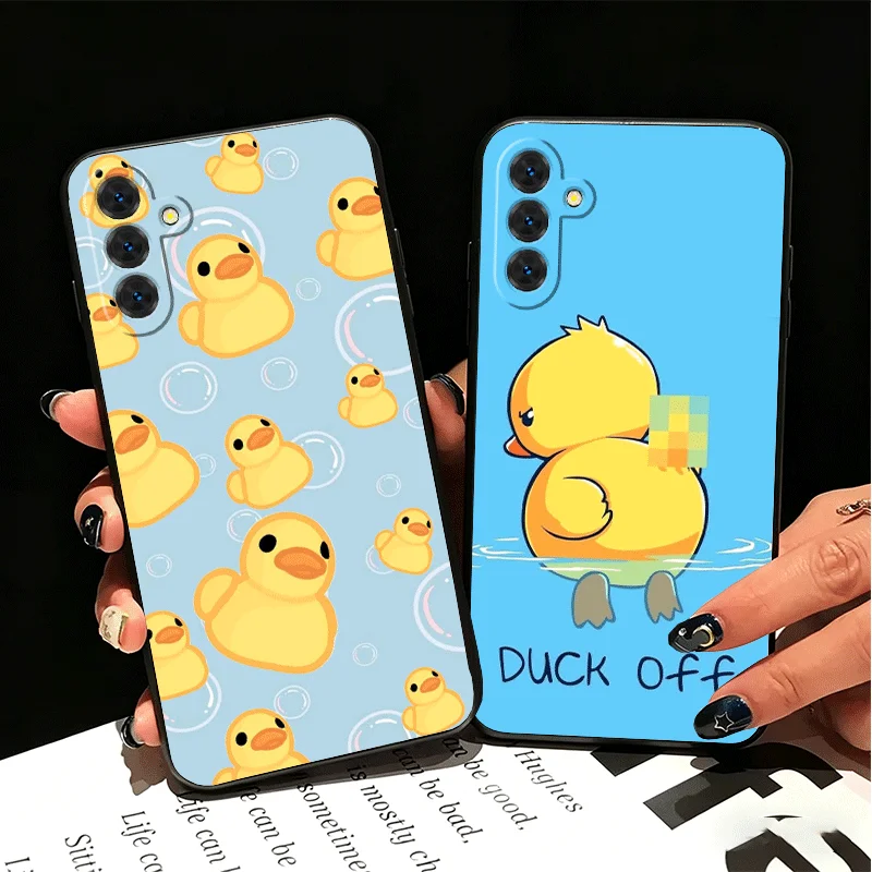 Funny Cute Cartoon Duck Silicone Phone Case for Samsung A17 A16 A15 A14 A13 A57 A56 A55 A54 A53 A37 A36 A35 A34 A33 A27 A26 A25
