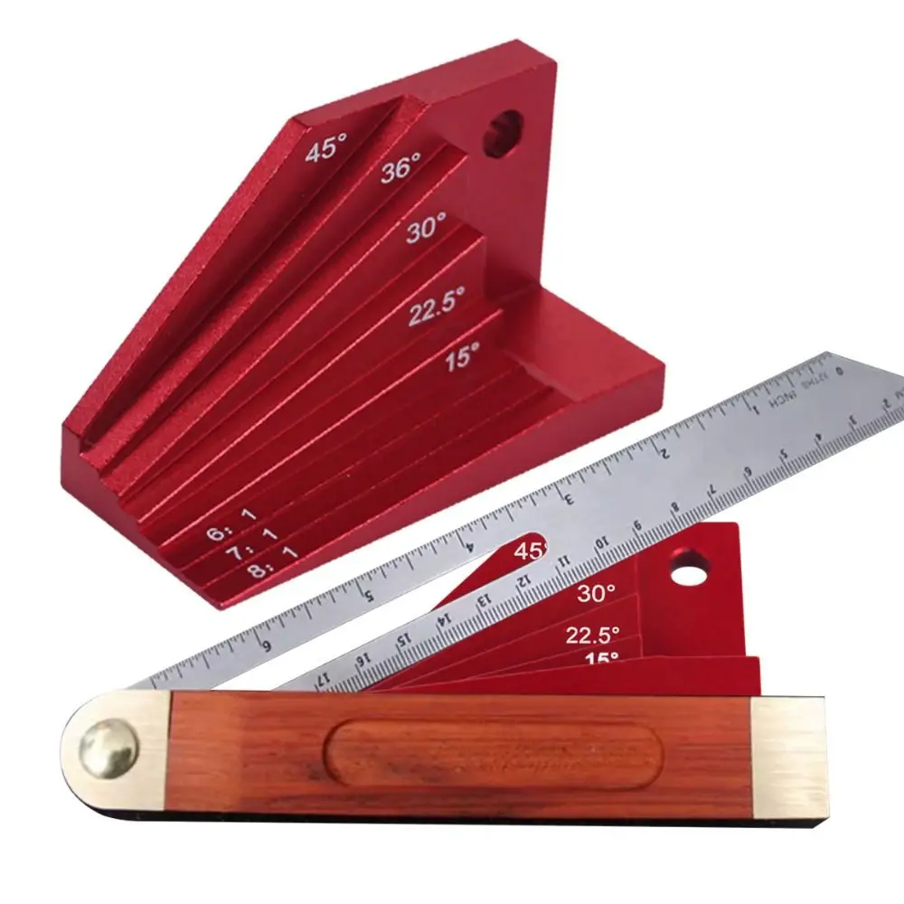 

Aluminum Alloy Angle Finder Angle Auxiliary Measuring Fast-Positioning Woodworking Protractor Precision Multifunctional
