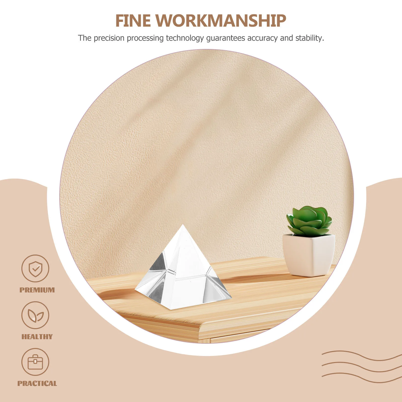 

Optical Experiment Prisms Glass Cube Large for Science Sun Catcher Photography Decoration