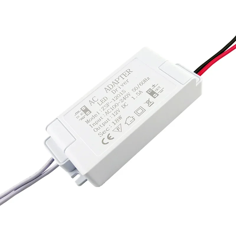 

AC 100-240V To DC12V LED Driver Power Supply 6W 12W 18W 24W 36W 48W 60W For Strip Home Improvement Power Supply Adapter