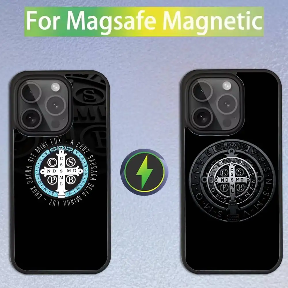 

Чехол для телефона Sao Bento Benedict of Nursia для iPhone 17,16,15,14,13,12,11,Pro,Max,Plus,Mini,SE4,E для беспроводной связи Magsafe