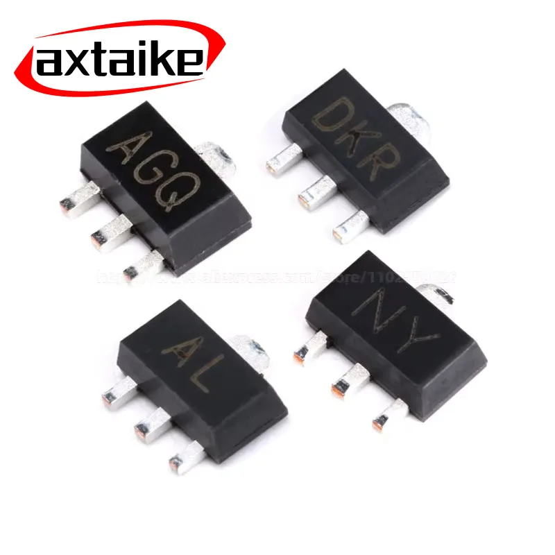 20pcs BCX53 AL BCX56-16 BL 2SA1797 AGQ 2SC4672 DKR 2SA1213 NY 2SC2873 MY SOT-89 SMD Transistor