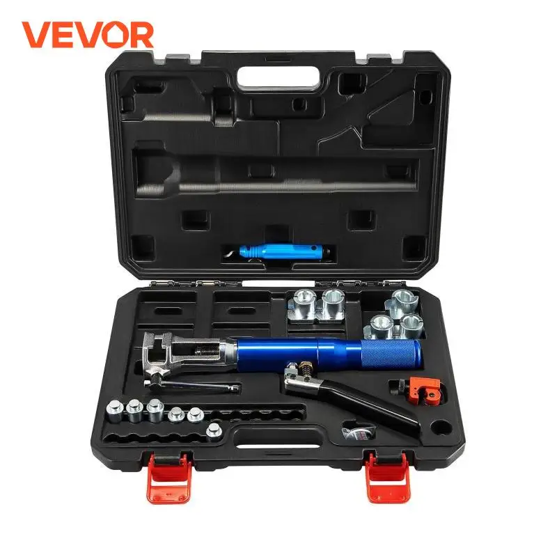 VEVOR Kit di strumenti di espansione idraulica e doppia svasatura Soft HVAC espansore per tubi in rame da 1/4in a 3/8in strumento di riparazione della svasatura del freno