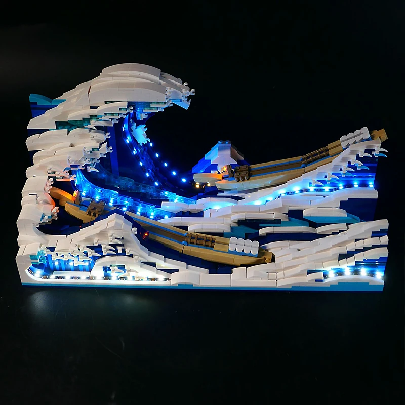 DIY RC LED Light Kit For LEGO DK3003 Kanagawa surf  (Only LED Light,Without Blocks Model)