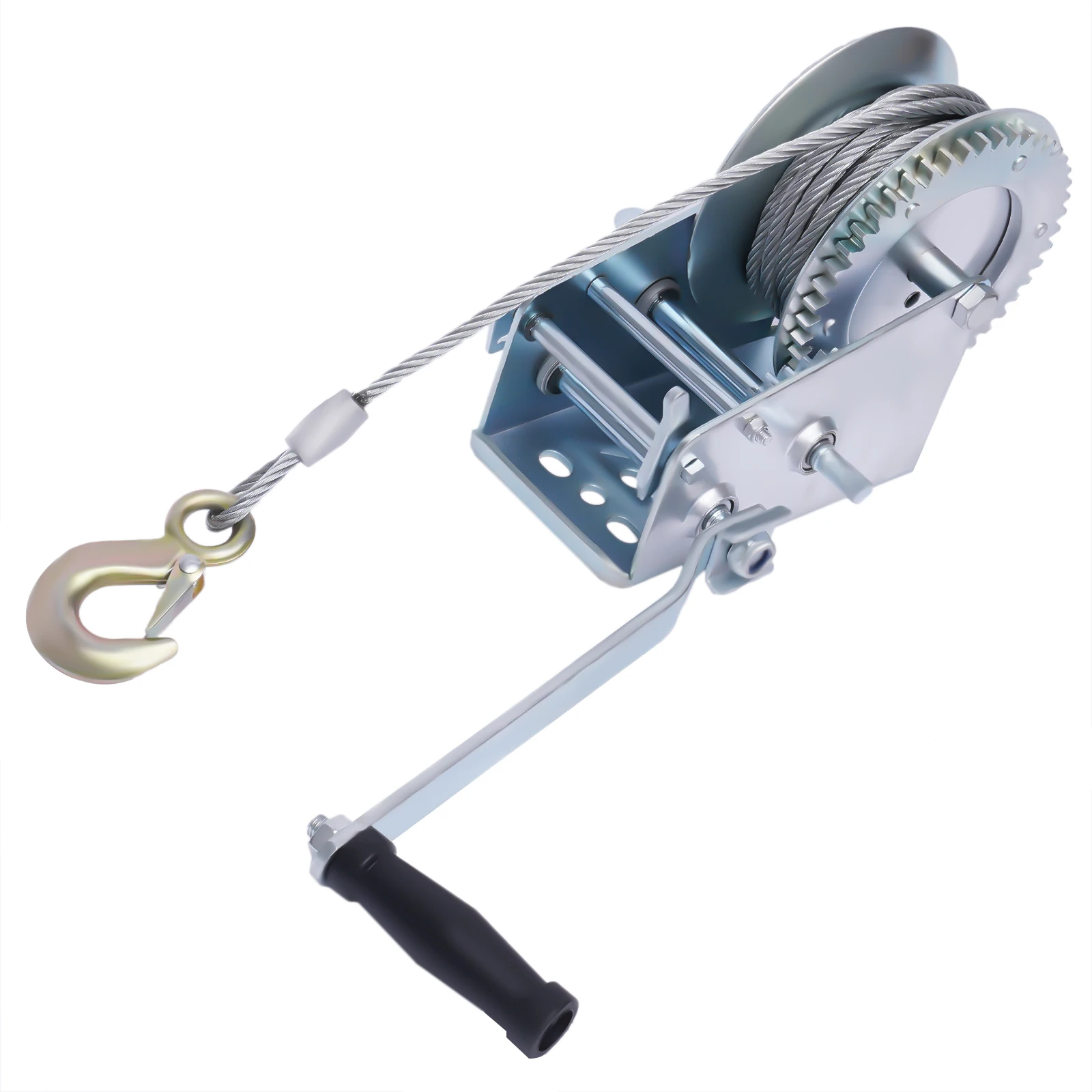 1588KG/3500Lb Manual Cable Belt Winch Hand Cranks With 10 Metre Wire Rope  for Boat Trailers