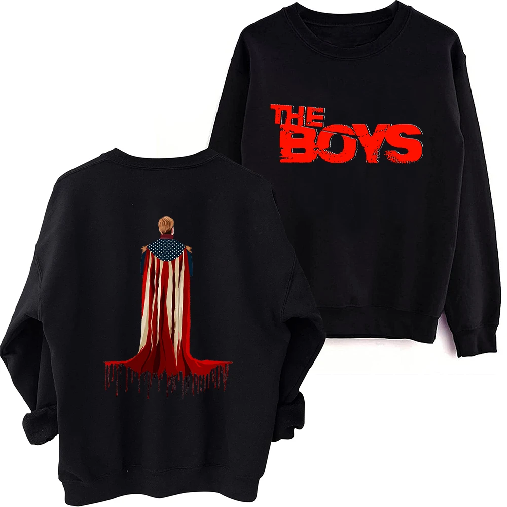 

The Homelander The Boys Season 4 Sweatshirt Harajuku Round Neck Long Sleeve Oversized Hoodie Fans Gift