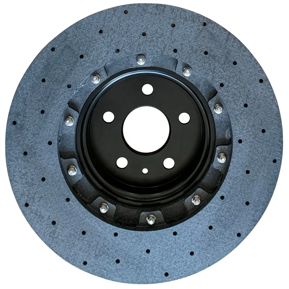 Big Break Rotor Disk Pad Kit Drilled Vented Carbon Ceramic Brake Disc For Tesla Model S Plaid