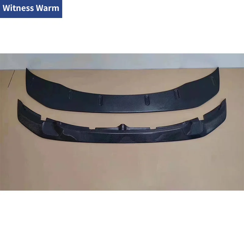 2PCS Car Front Lip Bumper Spoiler For BMW F80 M3 F82 F83 M4 2014-2020 Carbon Fiber Splitter Guard Plate GTS Style