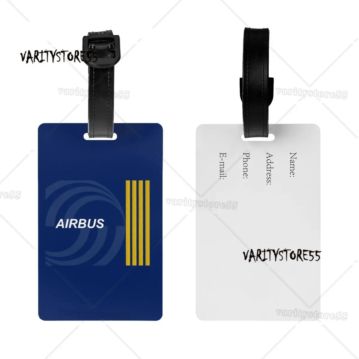 Airbus Fighter Pilot Luggage Tags for Travel Suitcase Aviation Airplane Privacy Cover ID Label