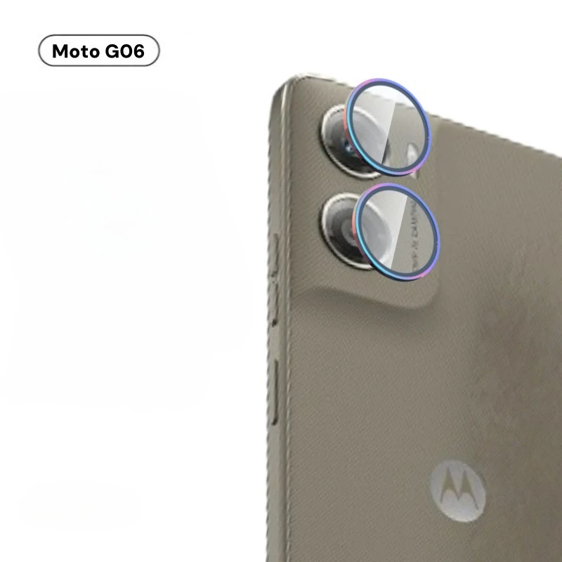 Für Motorola Moto Edge 60 Neo G06 Power Moto G6 Metall Ring Glas Telefon Kamera Protektoren Zurück Aufkleber Objektiv Schutz Film fall