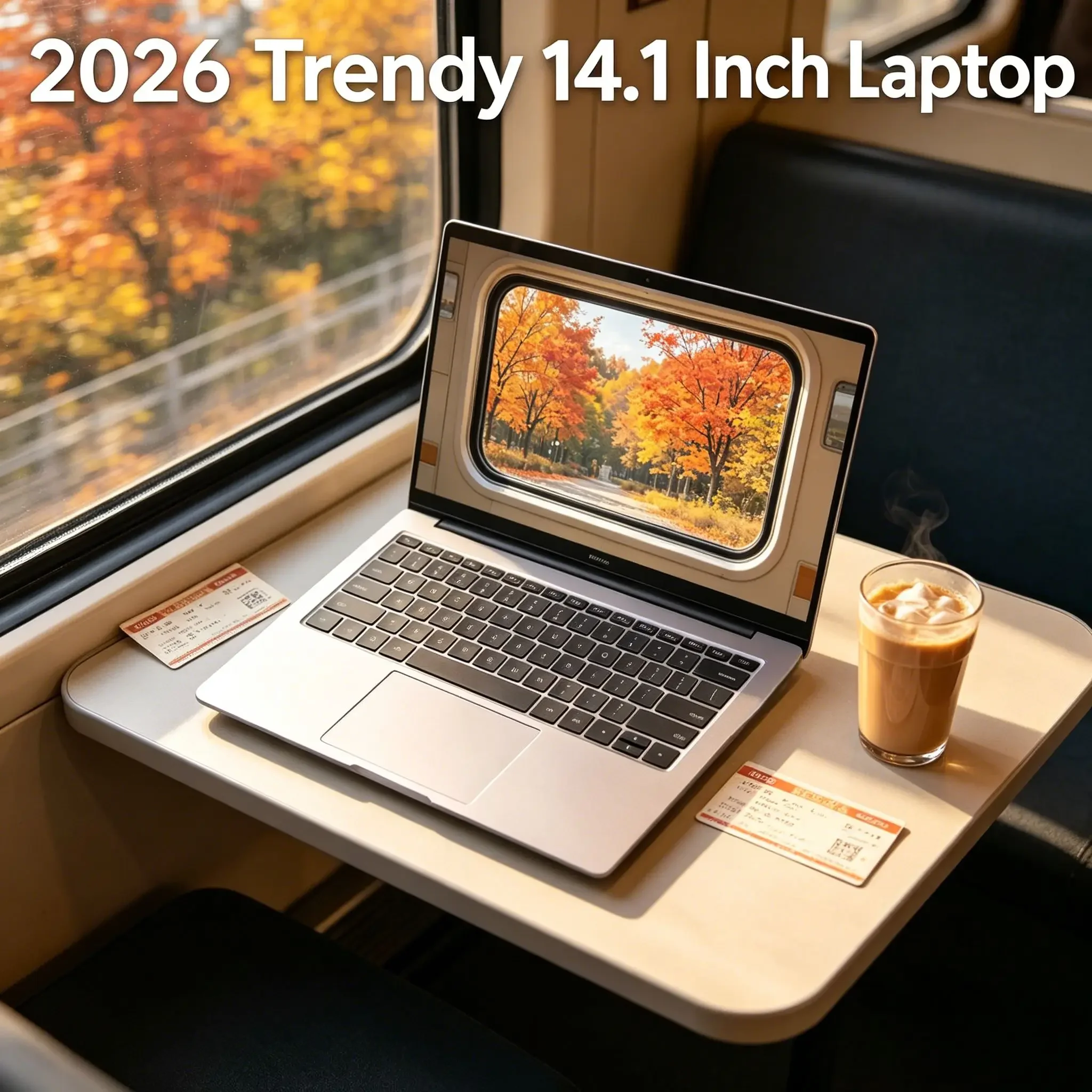 

2026 New 14.1" Portable Laptop, Intel Core 6500Y, 32GB 2TB SSD, 5000mAh Battery, Win11, Backlit Keyboard, Ultra‑Light Notebook