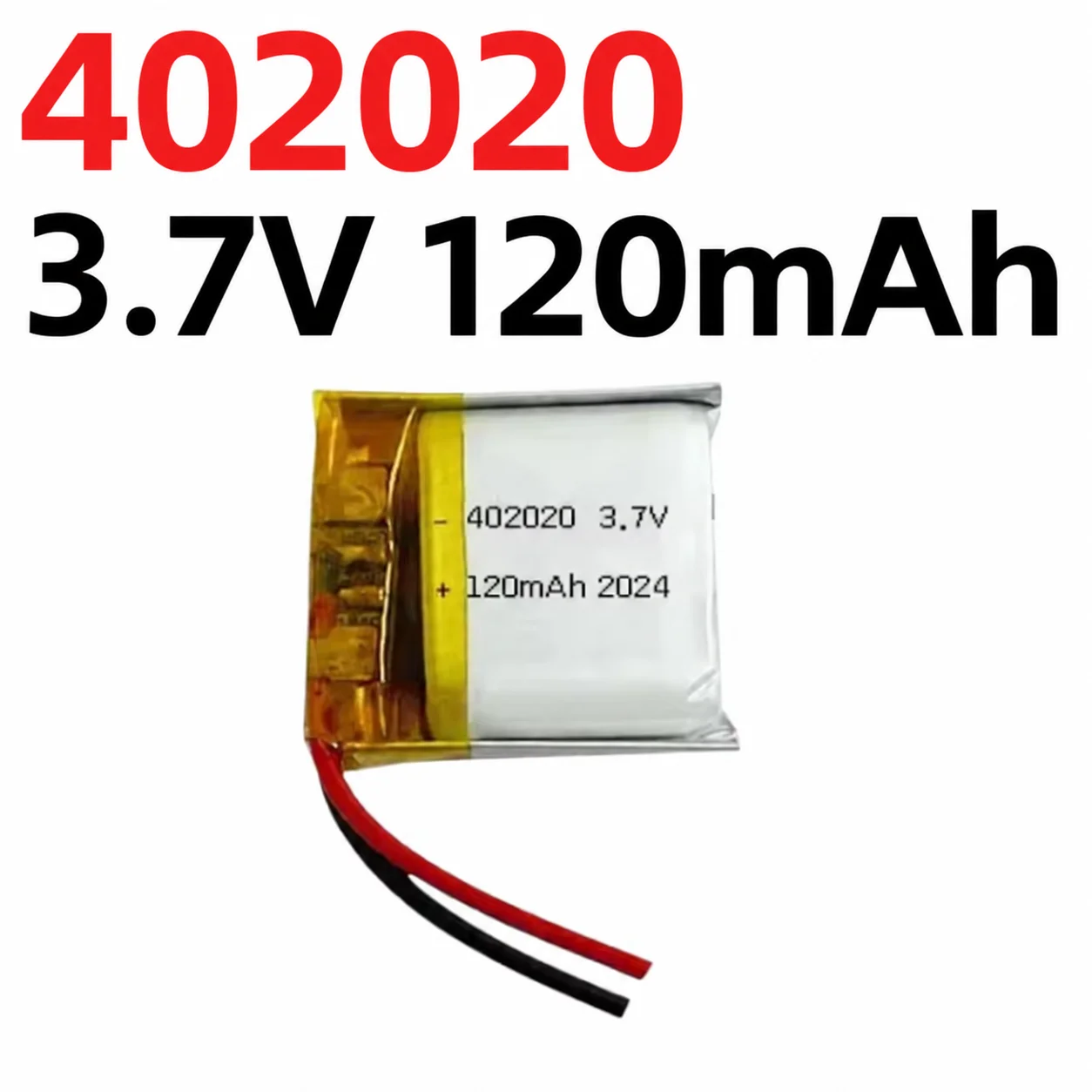 3.7V 120mAh 402020 Li-Po Rechargeable Polymer Lithium Battery for Bluetooth Headset Mouse Speaker Smart Watch 042020 Li-ion Cell