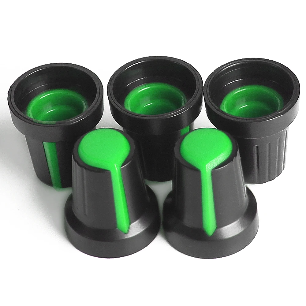 

10PCS WH148 AG2 Potentiometer Switch Knob Cap 15X17mm Green Plastic Knobs Plum Handle Kit