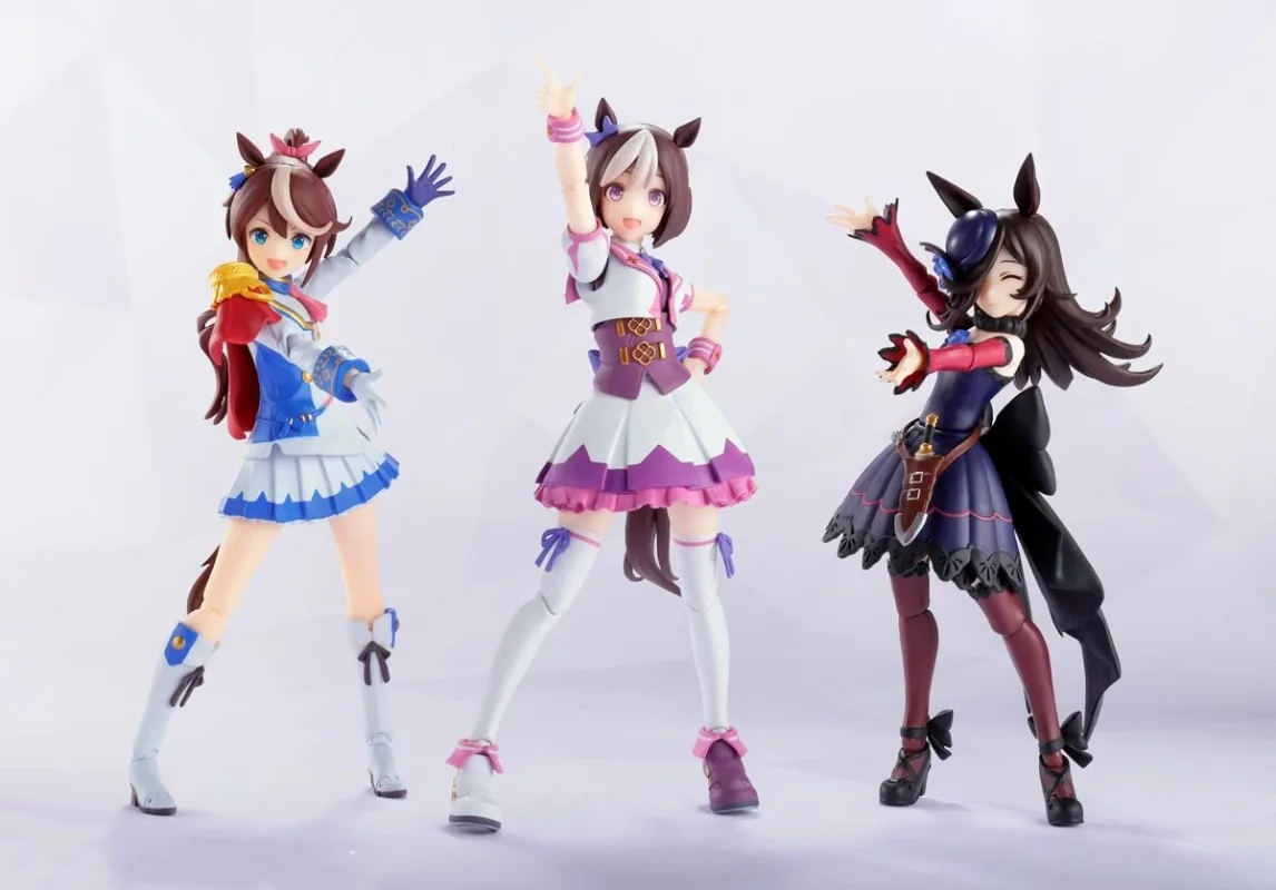 バンダイ本物の SHF ウマ娘プリティーダービー特別週間ライスシャワー Tokai Teio アクションアニメフィギュアおもちゃギフトモデル装飾品