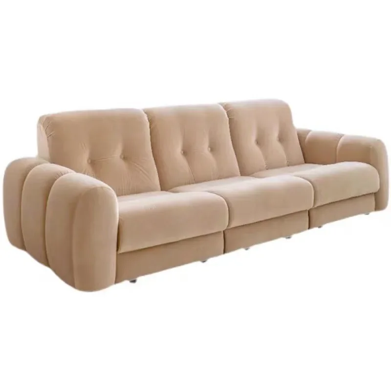 

American minimalist home living room double three fabric combination, simple and modern single leisure sofa