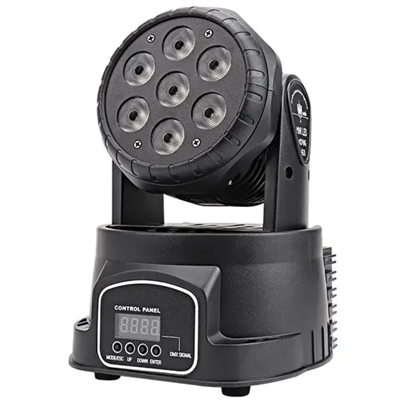7*10W LED Beam moving head light DMX RGBW Full color effect light KTV Disco DJ Party Wedding Concert Stage lighting show