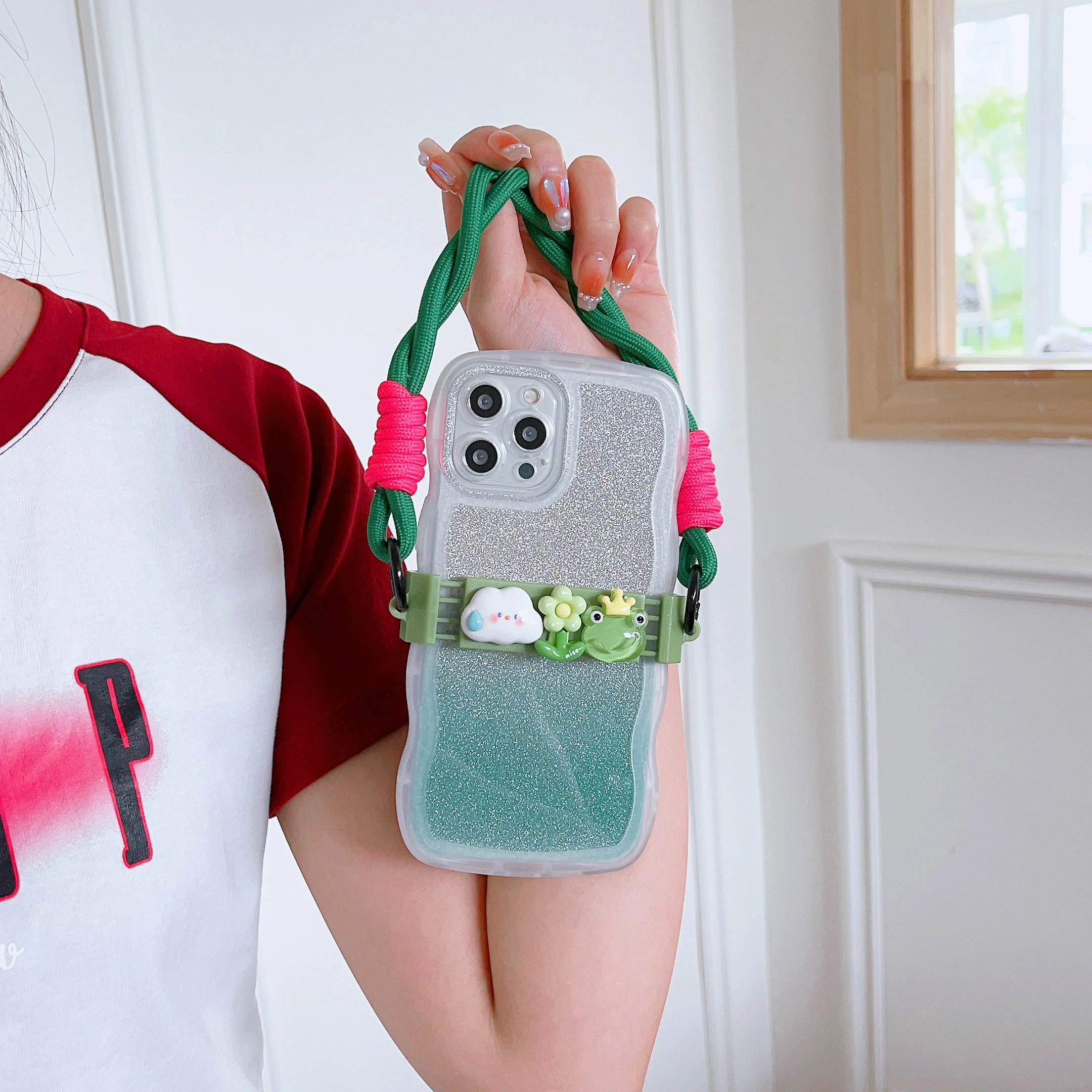 Neues modisches Handy-Lanyard, Handschlaufe, Anti-Drop-Schnur, iPhone 15, Handy-Dekoration, Anhänger, Mehrzweck-Lanyard